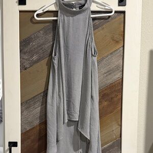 White and black halter tunic